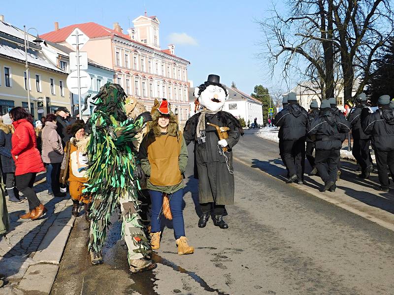 Masopustní průvod v Novém Městě. Foto: Deník/Lenka Mašová