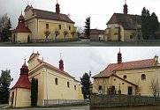 Obnova fasády kostela Narození Panny Marie v Zachotíně.