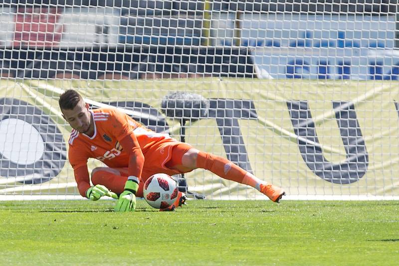 Utkání 25. kola FNL mezi FC Vysočina Jihlava a FK Fotbal Třinec.