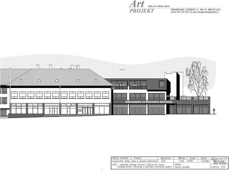 Přístavba obchodního centra. Takto vypadá návrh vzhledu budovy Krystalu od architekta Petra Holuba.