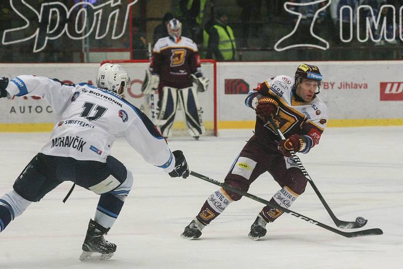 Utkání 48. kola hokejové extraligy: HC Dukla Jihlava - HC Škoda Plzeň, 6. února 2018 v Jihlavě.