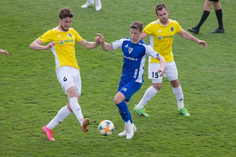 Fotbalové utkání mezi FC Vysočina Jihlava a FC Vlašim.