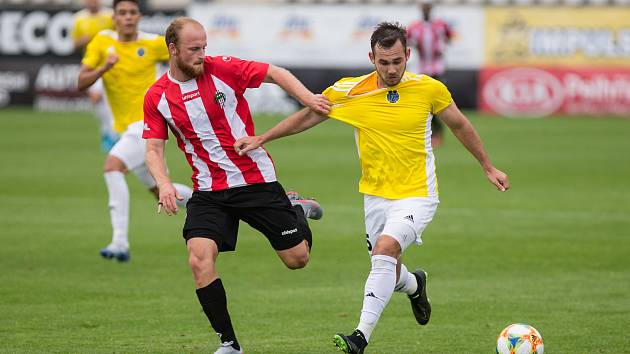 Momentka z jarního ligového utkání FC Vysočina Jihlava a FK Viktoria Žižkov.