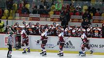 Zápas 41. kola hokejové extraligy mezi HC Dukla Jihlava a HC Sparta Praha.