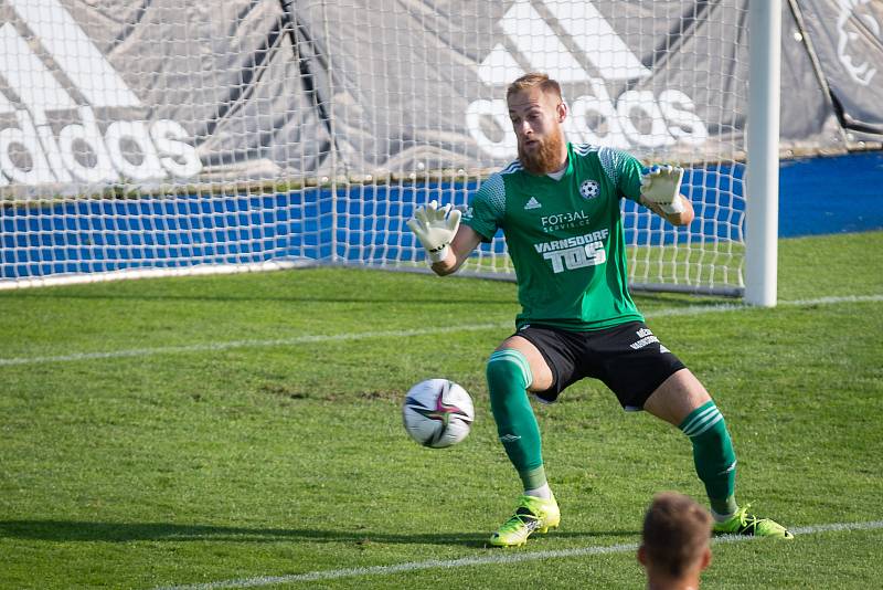 Fotbalové utkání 1. kola FNL mezi FC Vysočina Jihlava a FK Vansdorf.