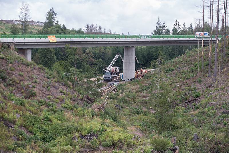 Stavba obchvatu Velkého Beranova dne 31. 8. 2020.