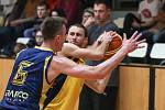 Utkání basketbalové 1. ligy mezi BC Vysočina a BK Opava B.