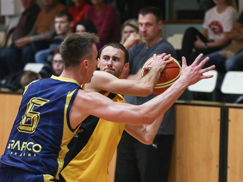 Utkání basketbalové 1. ligy mezi BC Vysočina a BK Opava B.