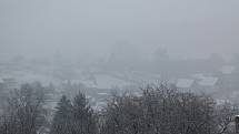 Sníh u Luk nad Jihlavou.