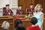Slavnostní zakončení studia absolventů Vysoké polytechnické školy Jihlava v magisterského programu Komunitní péče v porodní asistenci.