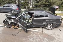 Dopravní nehoda osobního vozidla na 104.km dálnice D1 ve směru na Prahu.