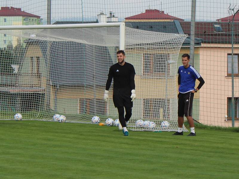 Brankář FC Vysočina Jihlava Adam Jágrik.
