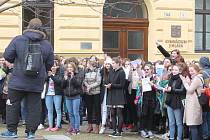 Protesty studentů v Jihlavě.