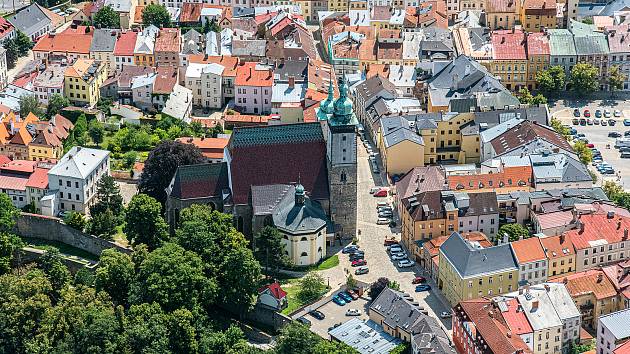 Chystaná kniha přiblíží pohled na krajské město Vysočiny z nebe.