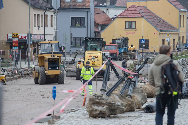 Rekonstrukce náměstí T. G. Masaryka v Třešti.