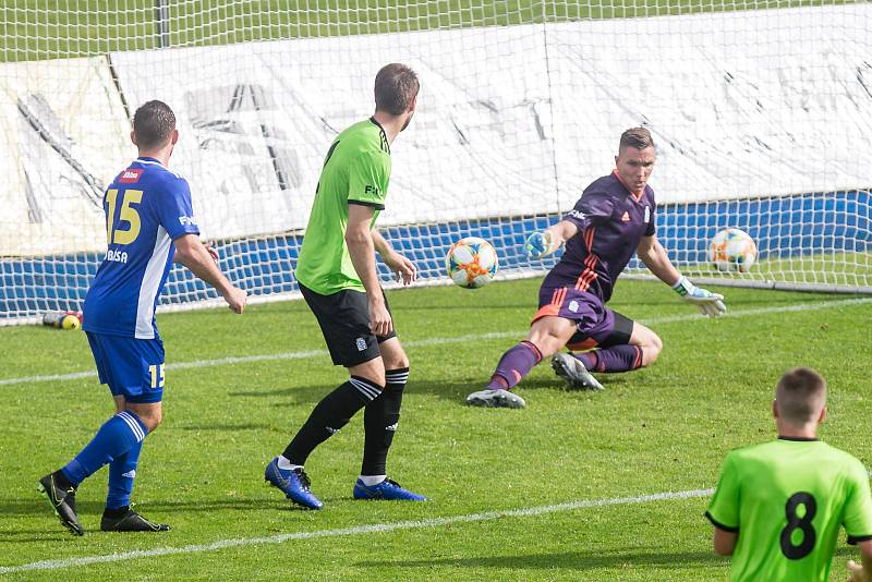 Momentka z loňského vzájemného utkání mezi FC Vysočina Jihlava a FC Slavoj Vyšehrad.