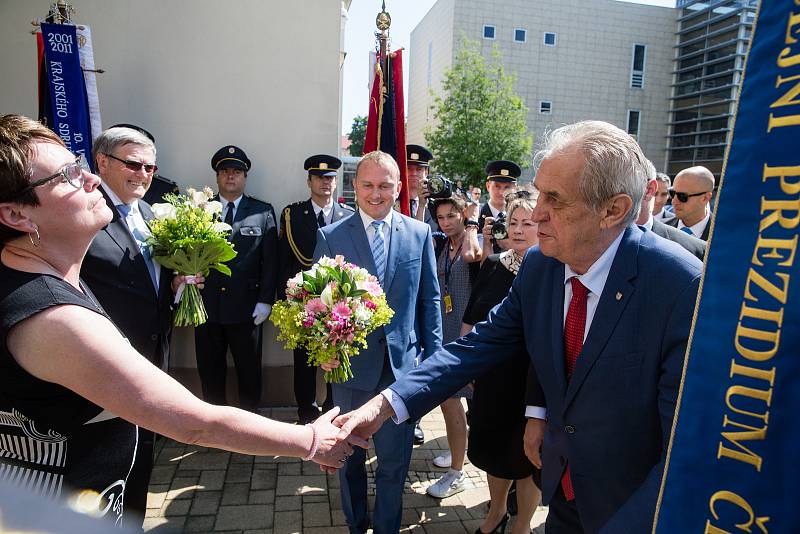 Návštěva prezidenta republiky Miloše Zemana v Jihlavě.