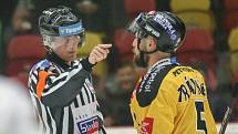 Utkání 4. kola skupiny o umístění v hokejové extralize: HC Dukla Jihlava - HC Verva Litvínov.