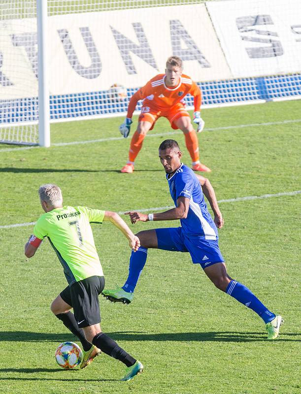 Fotbalové utkání 28. kola FNL mezi FC Vysočina Jihlava a 1. SK Prostějov.