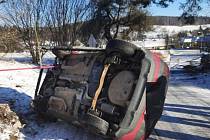 V úterý 9. ledna havarovala v katastru obce Hlávkov řidička vozidla Citroen.