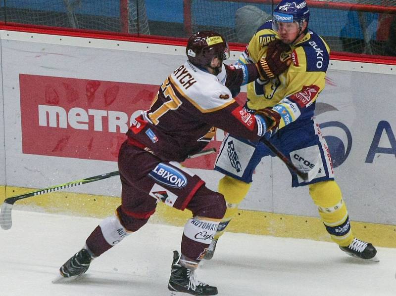 Zápas 31. kola hokejové extraligy mezi HC Dukla Jihlava a Aukro Berani Zlín, 20. prosince v Jihlavě.