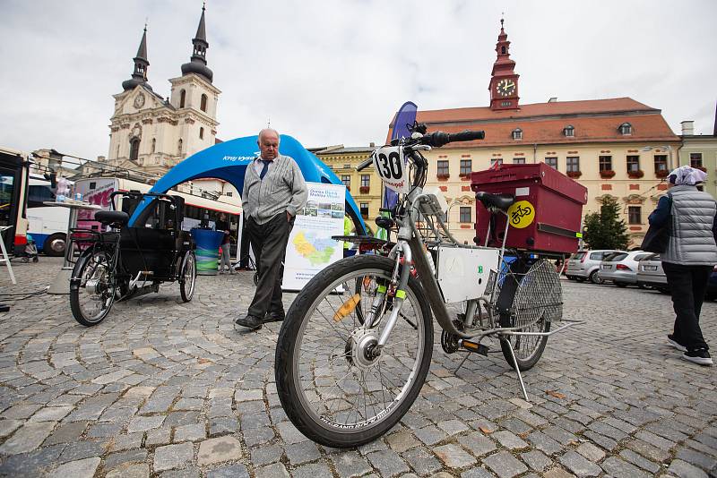 Evropský týden mobility na Masarykově náměstí v Jihlavě.