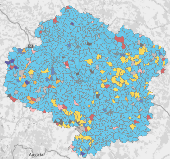 Takto volila Vysočina v posledních parlamentních volbách v roce 2017.