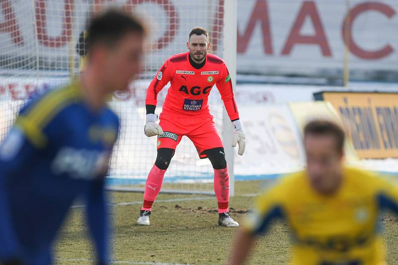 Zápas 19. kola první fotbalové ligy mezi FC Vysočina Jihlava a FK Teplice, 3. března 2018 v Jihlavě.