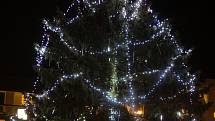 Vánoční strom ve Ždírci nad Doubravou.