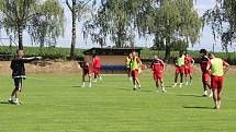 Jihlavští fotbalisté využívají během letní přípravy také hřiště v Antonínově Dole.
