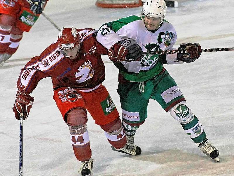 Diváci na Horáckém zimním stadionu viděli vypjatý zápas mezi domácí Duklou a havlíčkobrodskými Rebely