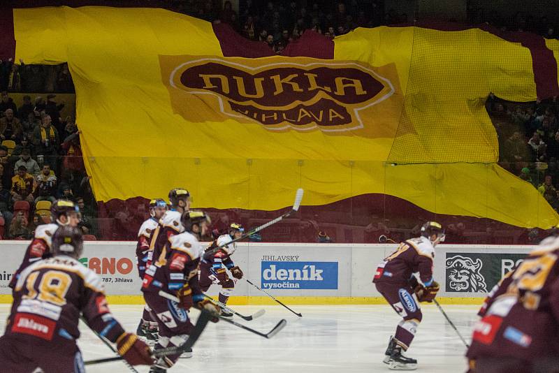 Zápas 24. kola hokejové extraligy mezi týmy HC Dukla Jihlava a Bílí Tygři Liberec.