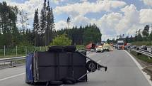 Tragická nehoda na 128. kilometru dálnice D1 na Vysočině.