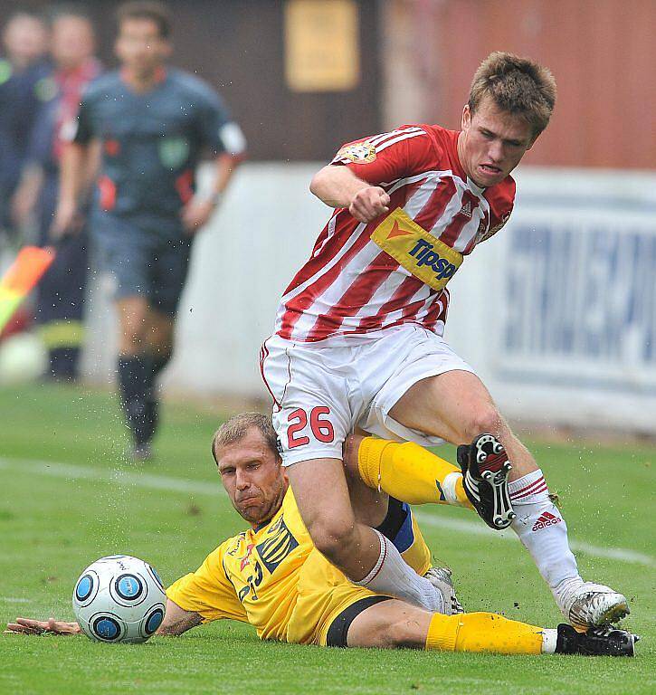 Z fotbalového utkání FK Viktoria Žižkov - FC Vysočina Jihlava.