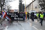 Na každém kroku na pochod dohlíželi policisté.