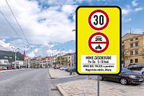 Nové dopravní značení v ulicích Jihlavy.