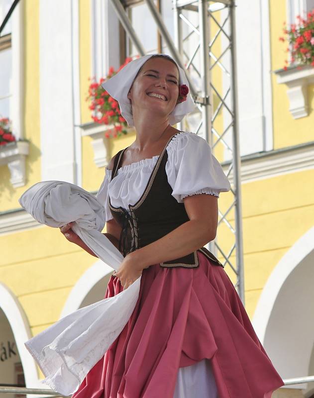 Historické slavnosti v Telči a následné lety balónem.