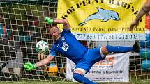 Fotbalové utkání mezi TJ Sokol Puklice a AC Sparta Praha stará garda u příležitosti 70 let klubu Puklice.