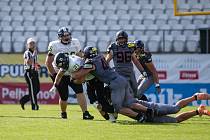 Zápas amerického fotbalu mezi Vysočina Gladiators a Blades Ústí nad Labem.