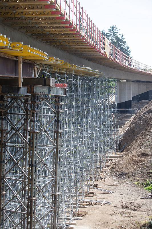 Stavba obchvatu Velkého Beranova dne 4.června 2020.