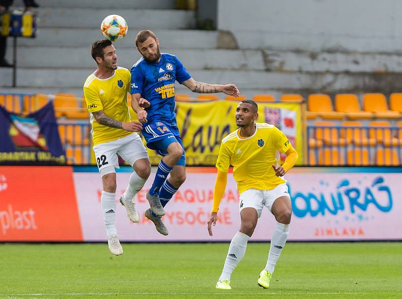 Fotbalové utkání 19. kola FNL mezi FC Vysočina Jihlava a FK Varnsdorf.