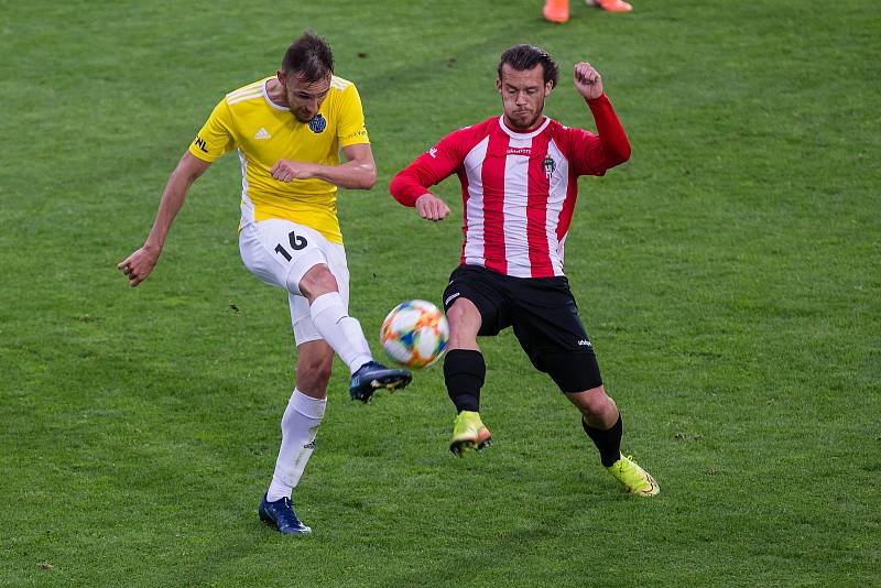 Fotbalové utkání 24. kola FNL mezi FC Vysočina Jihlava a FK Viktoria Žižkov.