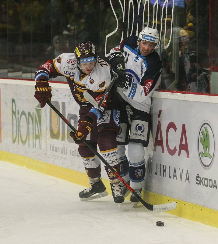 Utkání 48. kola hokejové extraligy: HC Dukla Jihlava - HC Škoda Plzeň, 6. února 2018 v Jihlavě.