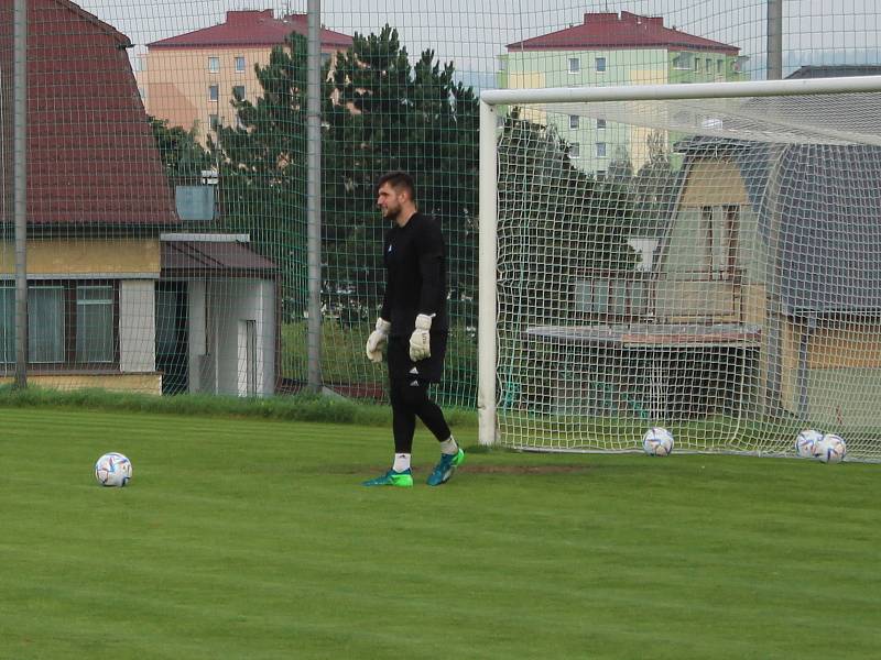 Brankář FC Vysočina Jihlava Adam Jágrik.