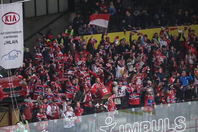 Utkání 45. kola hokejové extraligy: HC Dukla Jihlava - HC Dynamo Pardubice, 30. ledna 2018 v Jihlavě.