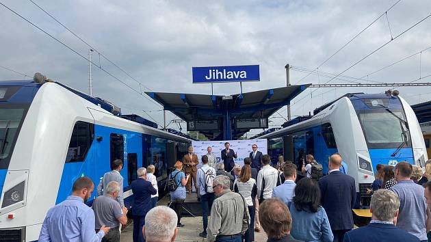 České dráhy oficiálně předaly do provozu nové vlaky RegioPanter pro Kraj Vysočina.