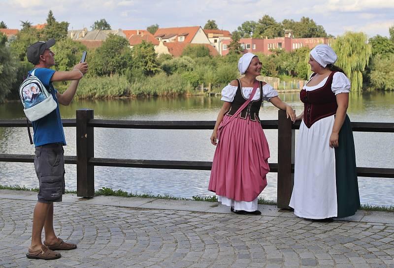 Historické slavnosti v Telči a následné lety balónem.