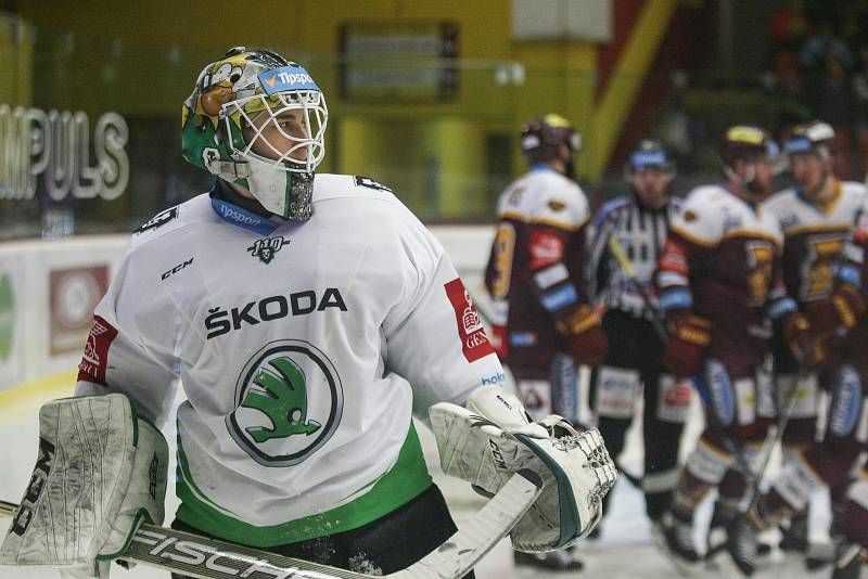 Utkání 5. kola skupiny o umístění v hokejové extralize: HC Dukla Jihlava - BK Mladá Boleslav.
