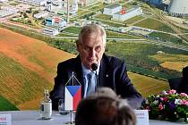 Návštěva prezidenta republiky v Kraji Vysočina v roce 2017. Prezident Miloš Zeman v Jaderné elektrárně Dukovany.