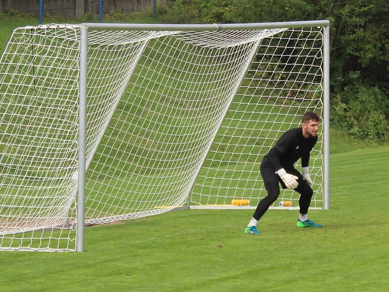 Brankář FC Vysočina Jihlava Adam Jágrik.